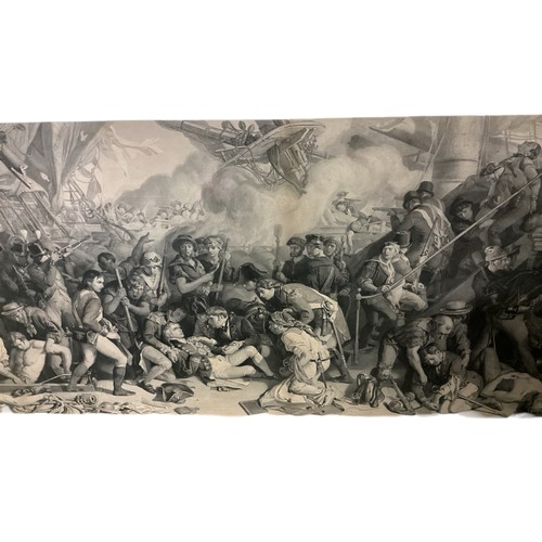 401 - Charles W. Sharpe. The Death of Nelson at Trafalgar. The Art Union. Large uncoloured engraving after... 