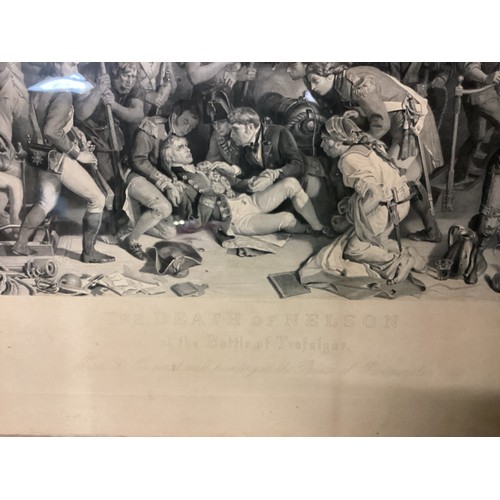 401 - Charles W. Sharpe. The Death of Nelson at Trafalgar. The Art Union. Large uncoloured engraving after... 