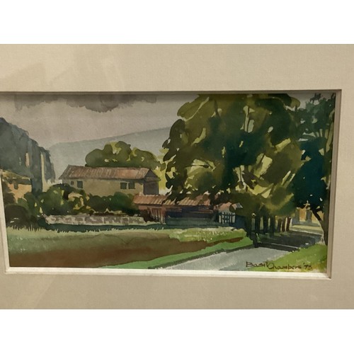 440 - A quantity of framed and glazed pictures to include: Basil Chambeers, watercolour, Lioux Nr Avignon,... 