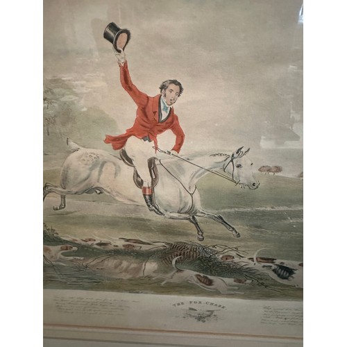 447 - A set of 4 framed and glazed hunting prints, 