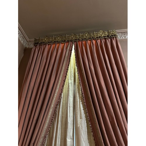 168 - A quantity of decorative brass curtain pelmets cleared from the main drawing room at 86 Eaton Square... 