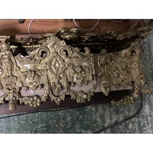 168 - A quantity of decorative brass curtain pelmets cleared from the main drawing room at 86 Eaton Square... 