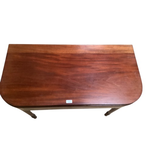 584 - A fold over tea table, 92cm w x 46cm d (folded) x 73.5/ 75 cm h