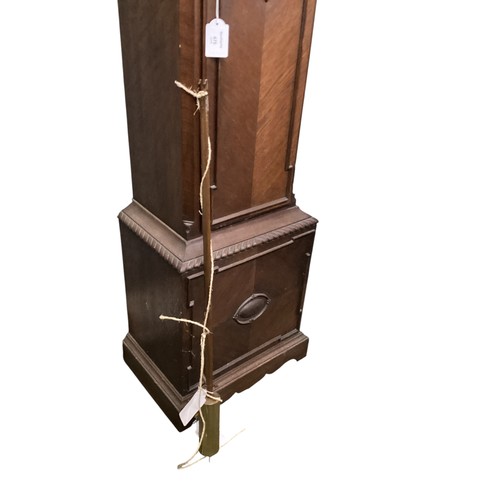 285 - A small oak Long case clock, eight day, 204cm High, with German movement. Purchased Bonhams 25/3/201... 