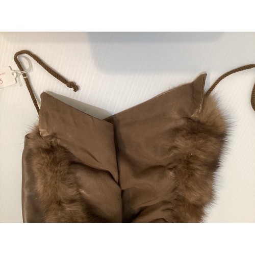 5 - GUCCI, light brown leather coat with a sable fur detachable lining, a fur collar, and detachable lea... 