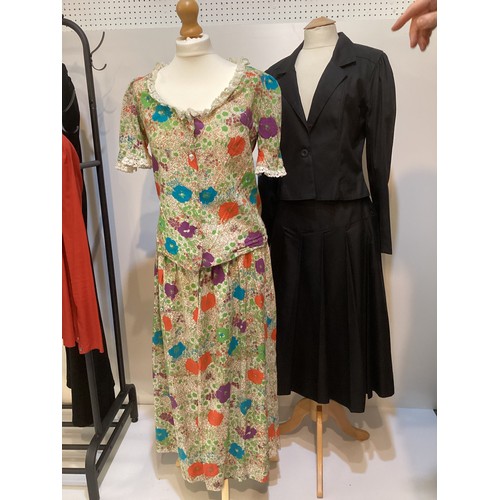 7 - LAURA ASHLEY, a quantity of C20th clothes to include an early floral shirt and skirt with lace trim;... 