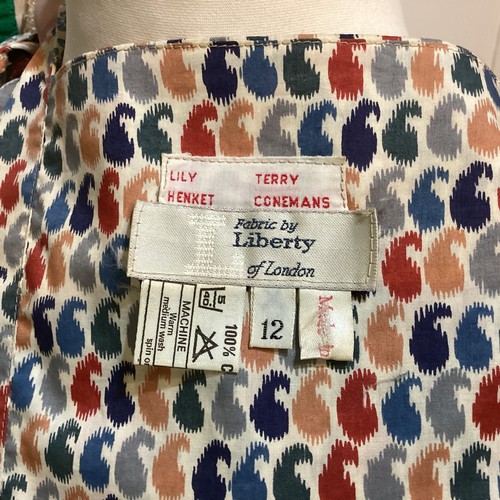 9 - Two printed cotton long dresses, 1970's, One labeled LIBERTY OF LONDON. The other Fabric by Liberty ... 