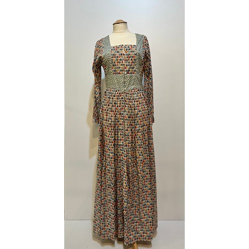 9 - Two printed cotton long dresses, 1970's, One labeled LIBERTY OF LONDON. The other Fabric by Liberty ... 