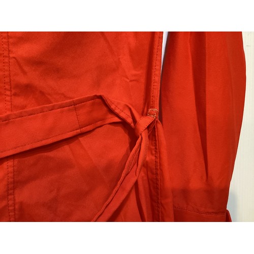 50 - HERMES, Paris, Boutique Sport, circa 1970'S, red all in one ski suit/jump suit, with H center front ... 