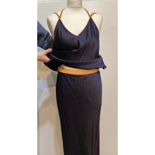 168 - A quantity of clothes to include HELMUT LANG jersey stretch dress, jersey skirt and top, and a long ... 