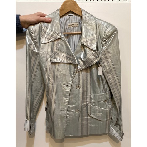 169 - Quantity (9 items) of jackets to include ETRO, EMPORIO ARMANI, SHANGHAI TANG and others. see all pho... 