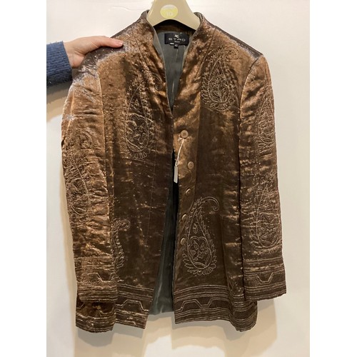 169 - Quantity (9 items) of jackets to include ETRO, EMPORIO ARMANI, SHANGHAI TANG and others. see all pho... 