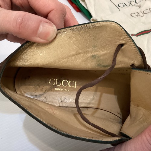 67 - Three pairs of GUCCI shoes, and one pair of Gucci ankle boots.  Marked various 36-37. Gucci shoe hor... 