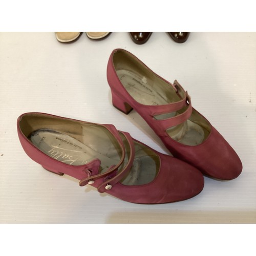 66 - Three pairs vintage ladies shoes, Fenton Last Saks Fifth  Avenue, Miss Bally and one more various si... 