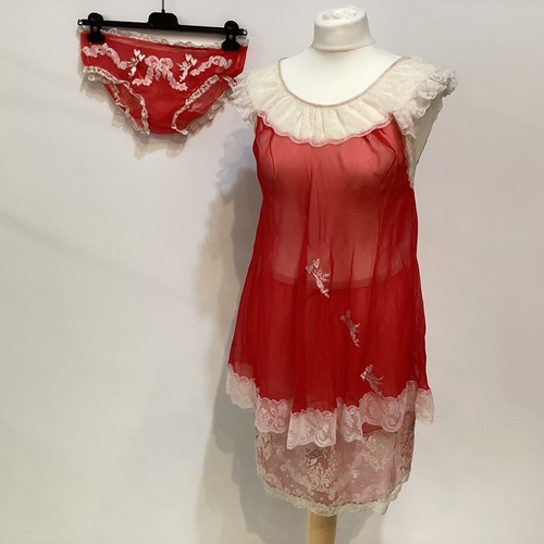 61 - JUEL PARK (couture lingerie company) undergarments, to include a baby doll style nightie, petticoat ... 