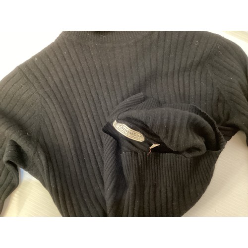 58 - A quantity of vintage Cashmere to include a black Christian Dior polar neck, JAEGER,  (15 items), al... 