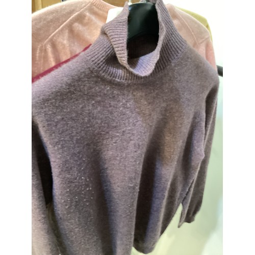 58 - A quantity of vintage Cashmere to include a black Christian Dior polar neck, JAEGER,  (15 items), al... 