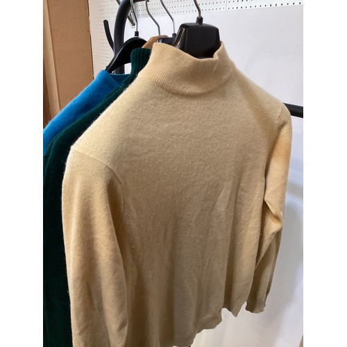 58 - A quantity of vintage Cashmere to include a black Christian Dior polar neck, JAEGER,  (15 items), al... 