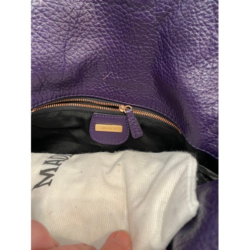 184 - Four leather handbags. Purple Jaeger in good condition, Osprey fold up canvas bag blue, two Paul Cos... 