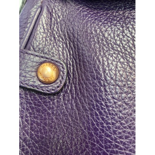 184 - Four leather handbags. Purple Jaeger in good condition, Osprey fold up canvas bag blue, two Paul Cos... 