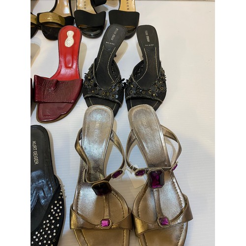 149 - A quantity of shoes, all in worn used condition, to include Miu Miu, Dolce & Gabbana, Donna Karen, F... 