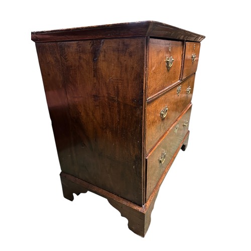 627 - A good walnut small chest of two short and 3 long drawers. 92cm Wide x 84cm High  x 51cm deep. some ... 