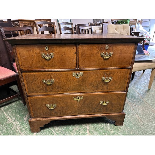 627 - A good walnut small chest of two short and 3 long drawers. 92cm Wide x 84cm High  x 51cm deep. some ... 