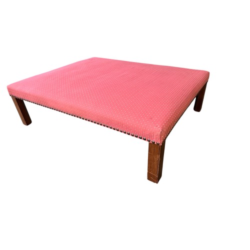 638 - A large upholstered foot stool, 147cm x 115cm  x 43cm high.