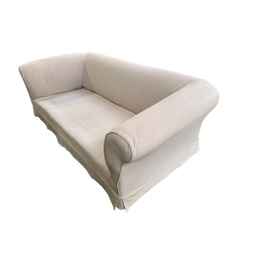 639 - A large cream sofa, approx 120cm deep x 236cm wide x74cm high