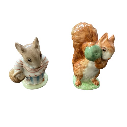 430 - A quantity of Beatrix Potter animal figures , with stamps to base, see all photos, and a Beswick phe... 