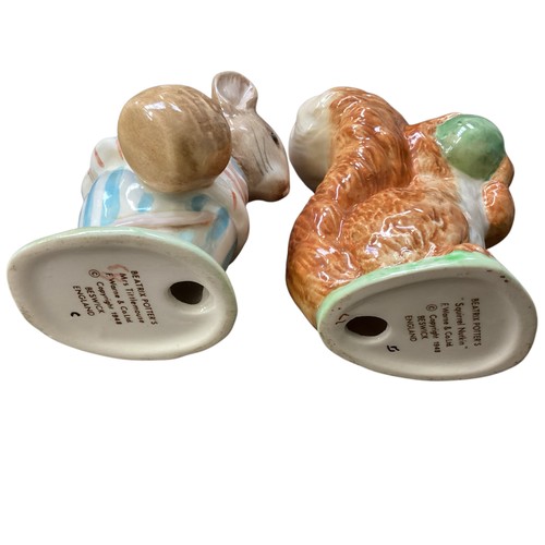 430 - A quantity of Beatrix Potter animal figures , with stamps to base, see all photos, and a Beswick phe... 