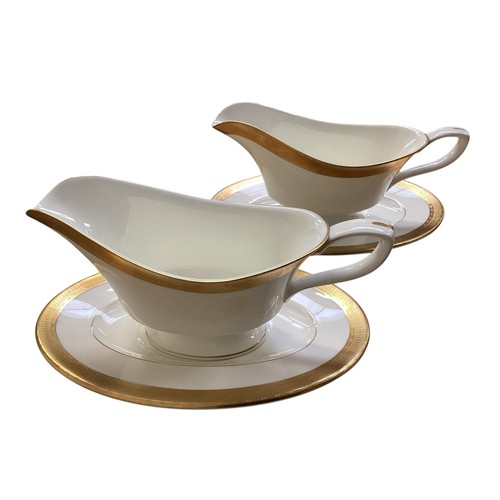 418 - A part dinner service 1963 Royal Worcester DURHAM, cream and gilt  edging. Some wear to gilt edge, s... 