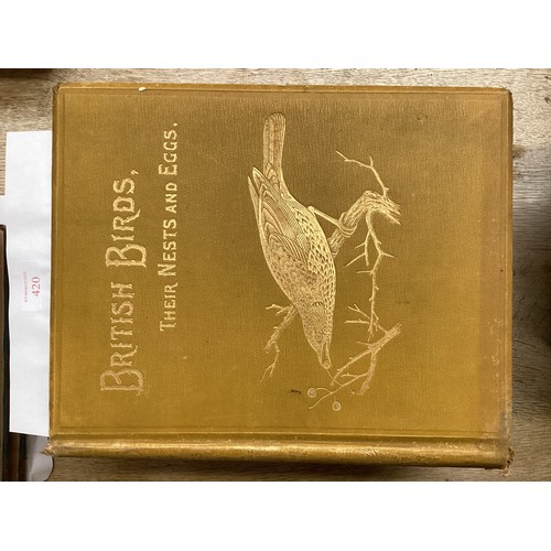 420 - Books: 6 volumes of  A History of British Birds, F O Morris,  with coloured plates and  1 x Birds Eg... 