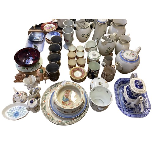 431 - A large quantity of house clearance china, including Royal Doulton, Copenhagen, etc.