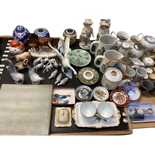 431 - A large quantity of house clearance china, including Royal Doulton, Copenhagen, etc.