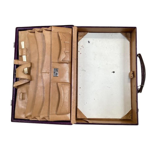 469 - A quantity of miscellaneous collectables to include a leather Gladstone bag, a leather stationery ca... 