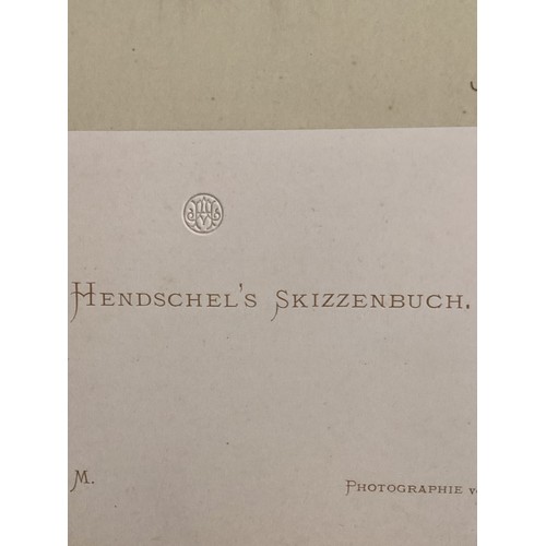 463 - A quantity of mixed collectables to include a red leather bound folder Lose Blatter Von Albert Hends... 