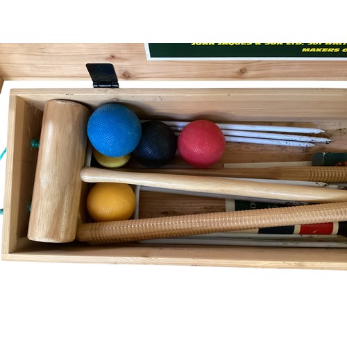 473 - A JAQUES croquet set, with little wear, in original box.