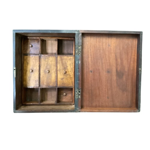 412 - A quantity of Late C19th and later mahogany and brass bound boxes and writing slopes etc.