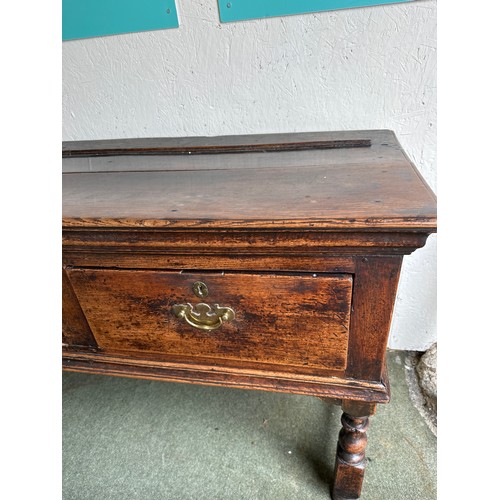 650 - An oak C19th dresser base 186 L x 50 cm D x 82 cm H