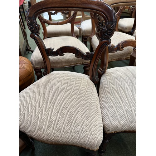 656 - A set of dining chairs, in the Regency taste, some with wear and some restoration needed to some cha... 