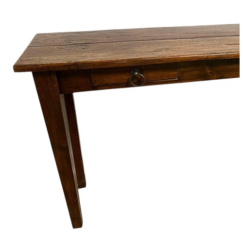 603 - A small wooden side table, with two drawers to front, 160cm wide x 78cm high x 39.5cm deep