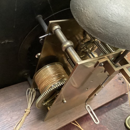 400 - A Long case clock  mahogany and walnut veneered 8 day , by Christopher Tucker London, The arch brass... 