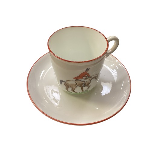 426 - Hunting themed china to include Abercrombie & Fitch part set of coffee cups and saucers, and Spode's... 