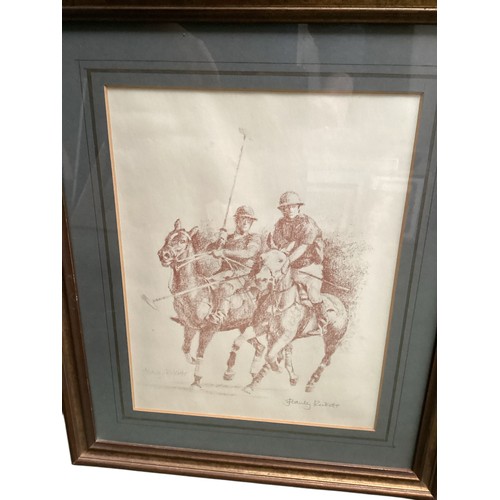 572 - A quantity of framed and glazed pictures and prints of Polo and racing interest