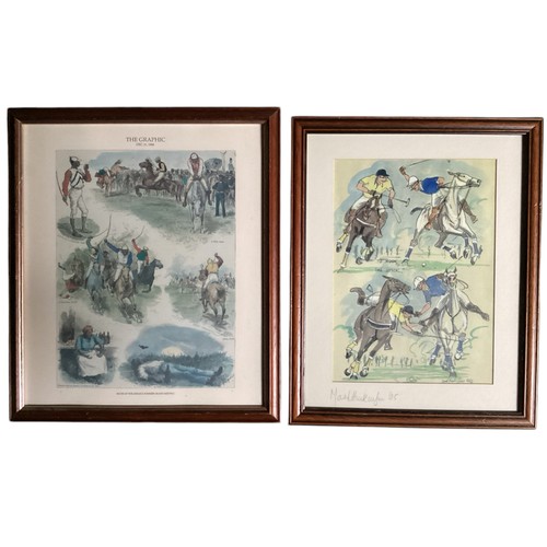 572 - A quantity of framed and glazed pictures and prints of Polo and racing interest