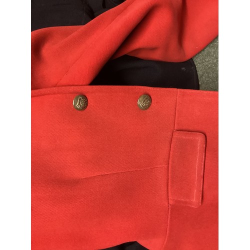 243 - Hunting wear to include, Huntsman and Sons Savile Row Pink (Red) hunting jacket with hunt buttons, s... 