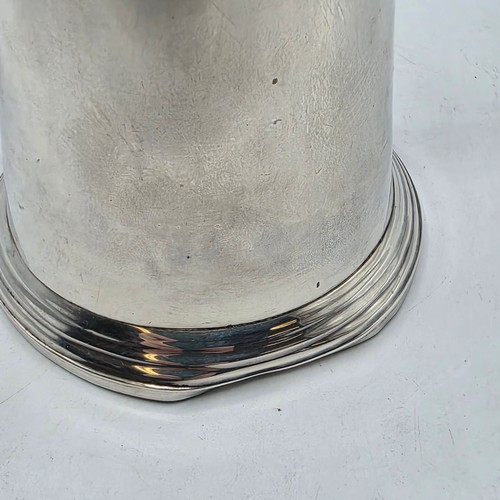 16 - A matched pair of sterling silver chocolate pots with ebonised handles, Martin Hall & Co.  Sheffield... 