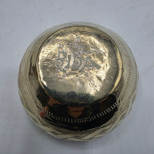 188 - Two BIDA West African white metal bowls , a lidded white metal bowl signed to base and a large South... 