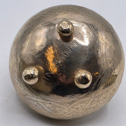 188 - Two BIDA West African white metal bowls , a lidded white metal bowl signed to base and a large South... 